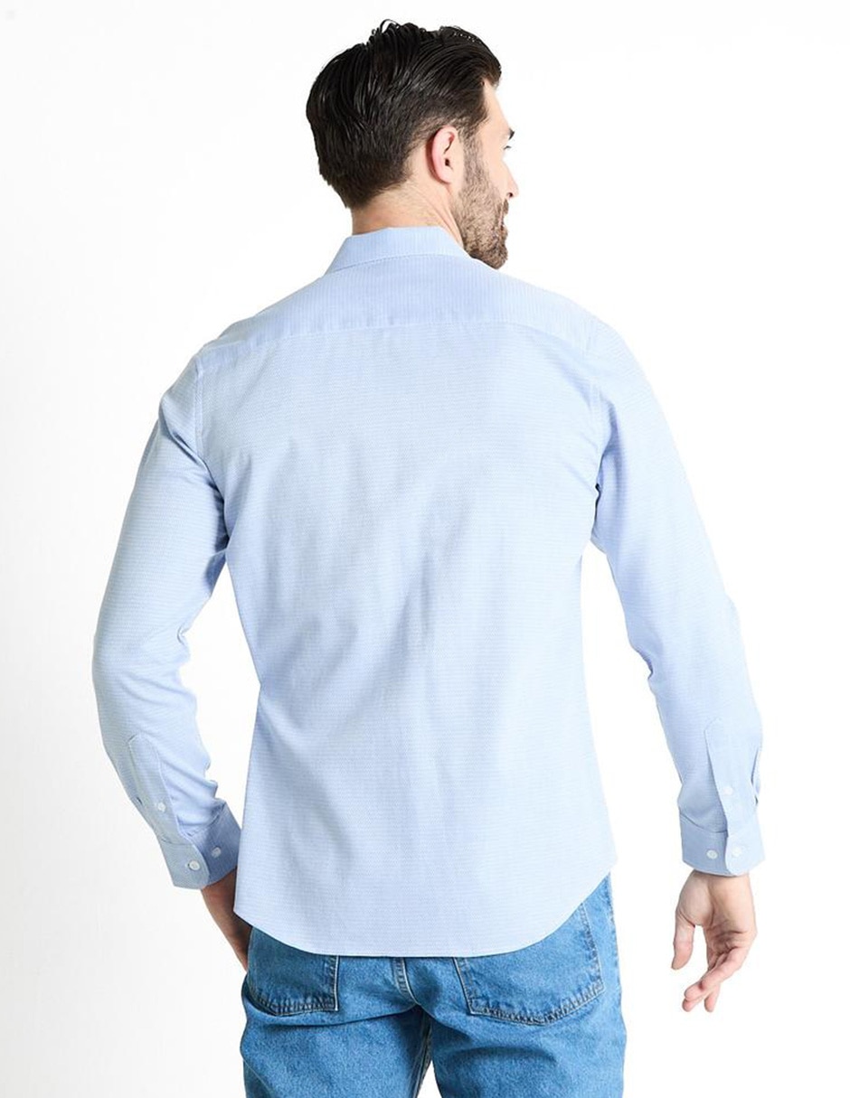 Camisa casual de algodón manga larga para hombre 2