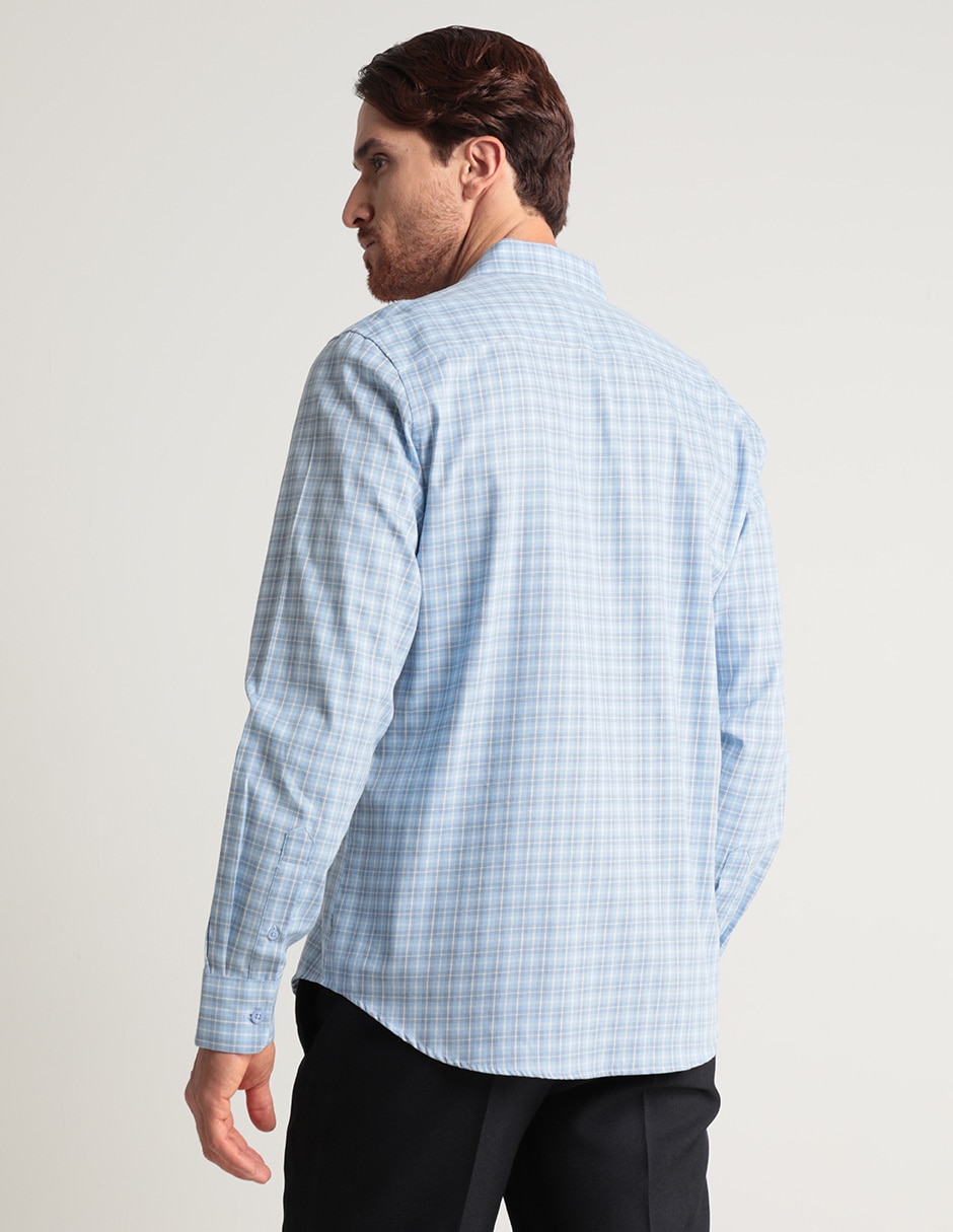 Camisa casual de algodón manga larga para hombre 2