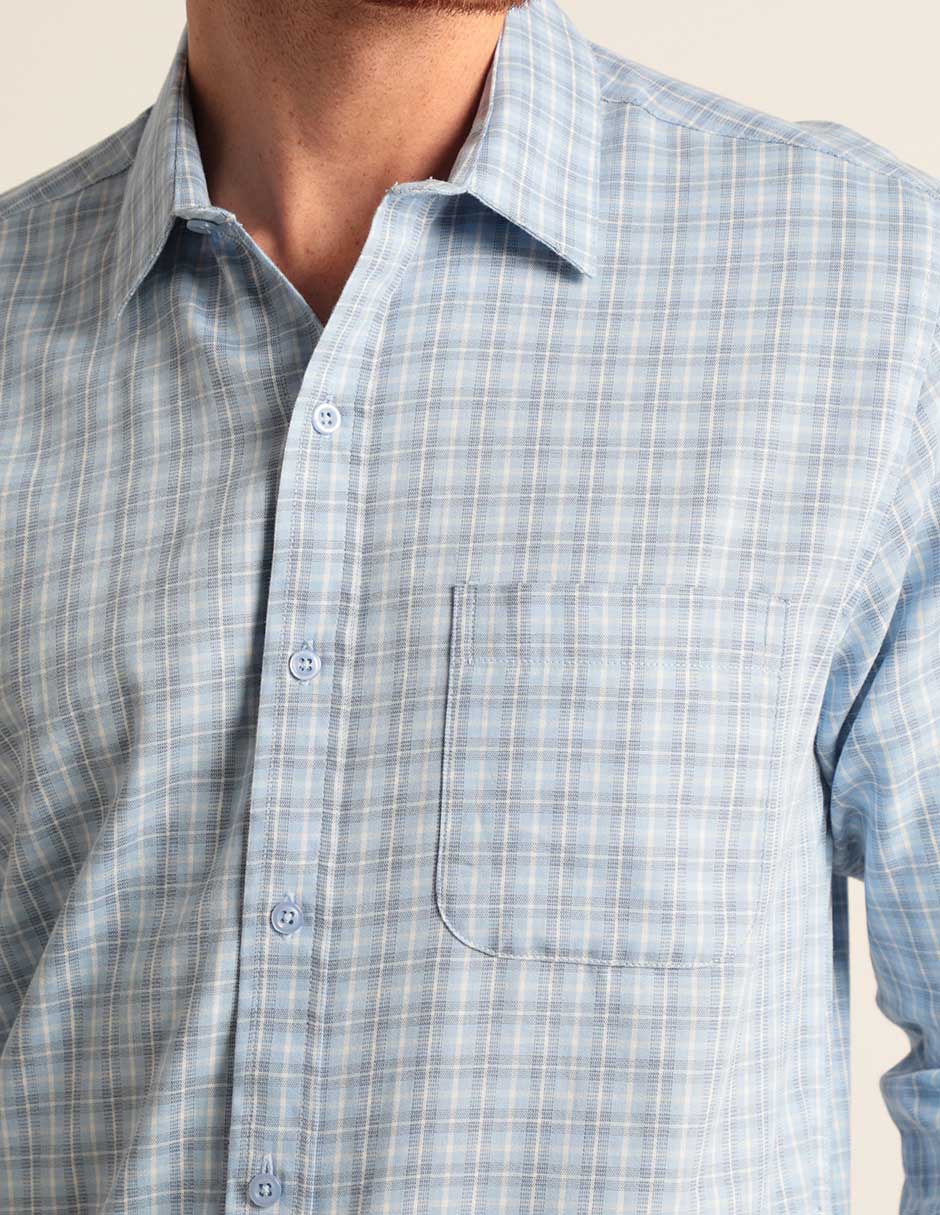 Camisa casual de algodón manga larga para hombre 4