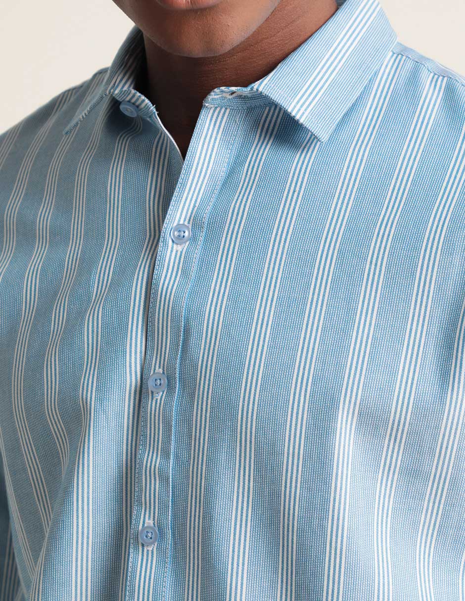 Camisa de vestir manga larga para hombre 4