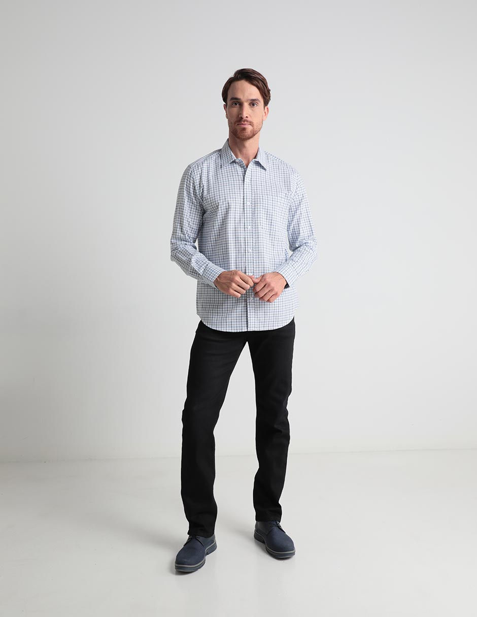 Camisa casual de algodón manga larga para hombre 3