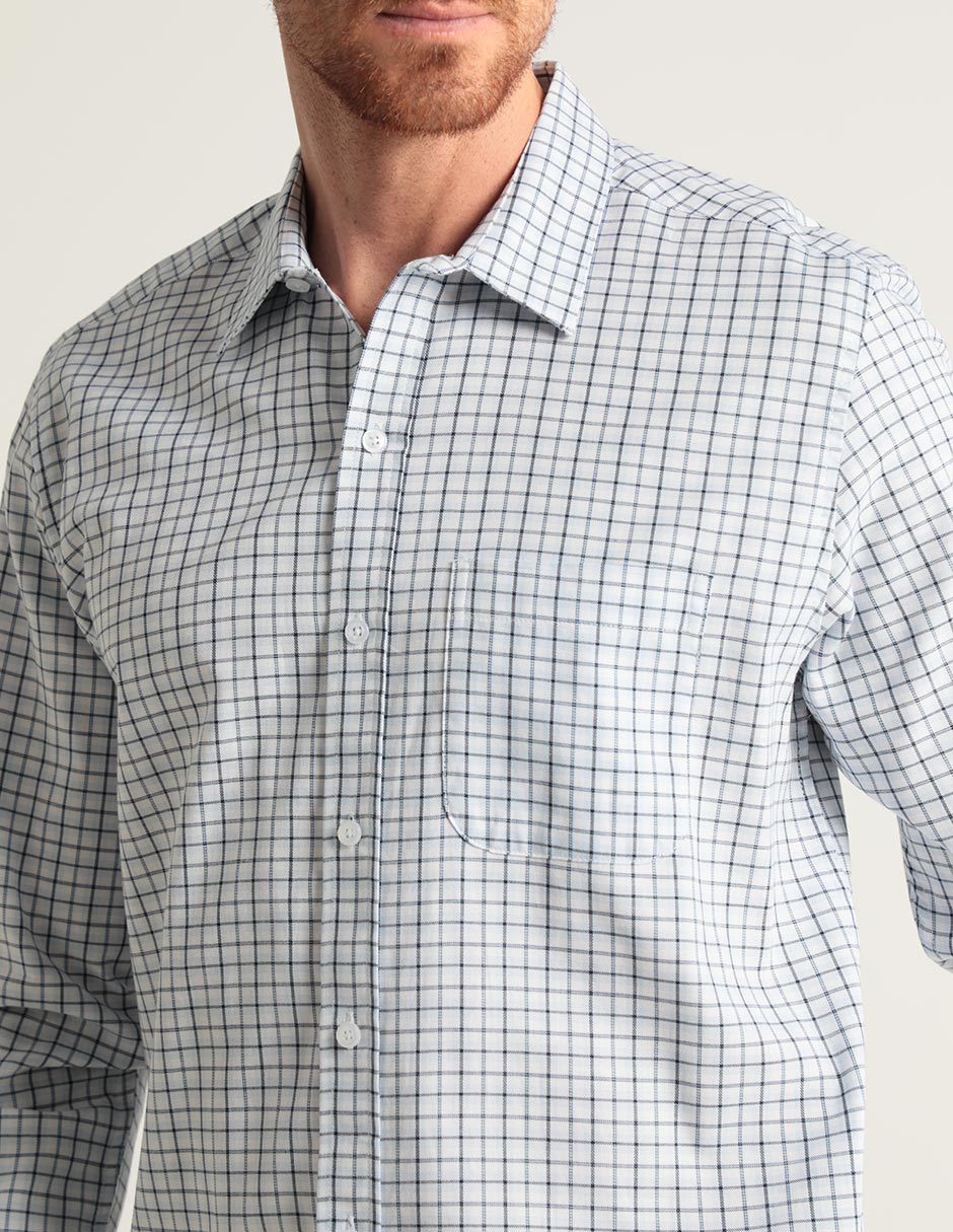 Camisa casual de algodón manga larga para hombre 4