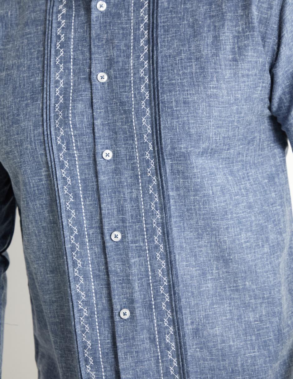 Guayabera manga larga para hombre 4