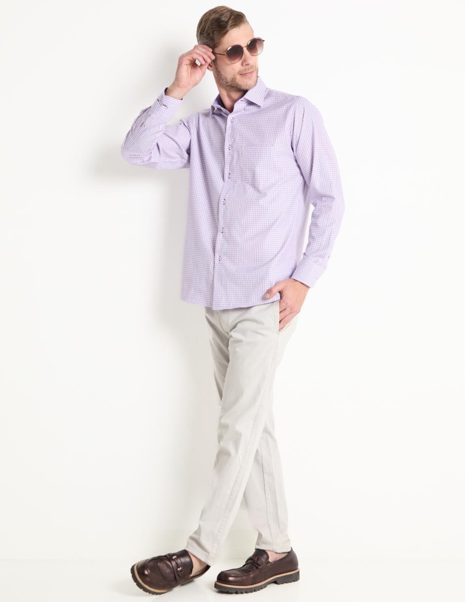 Camisa Business Casual manga larga para hombre 3