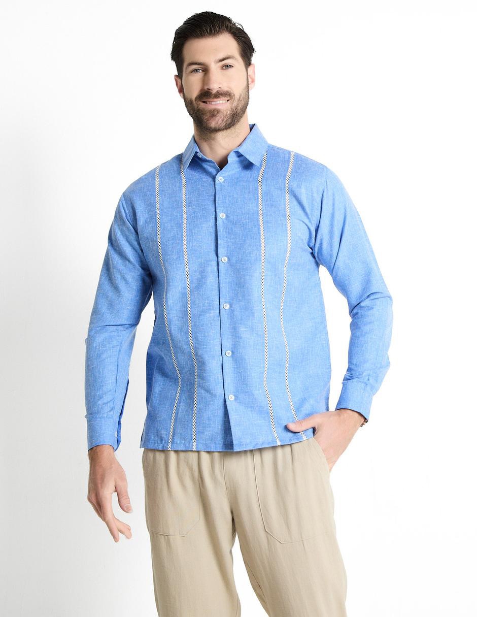 Guayabera manga larga para hombre Guayabera manga larga para hombre