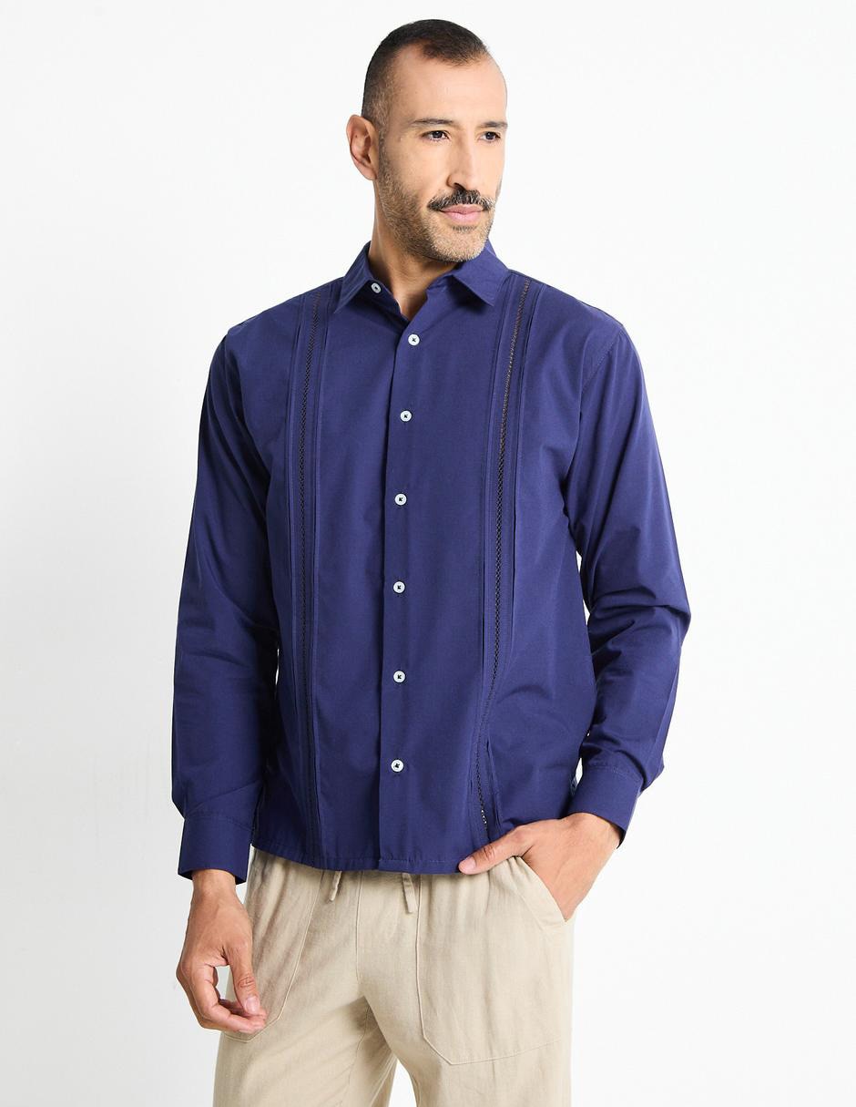 Guayabera manga larga para hombre