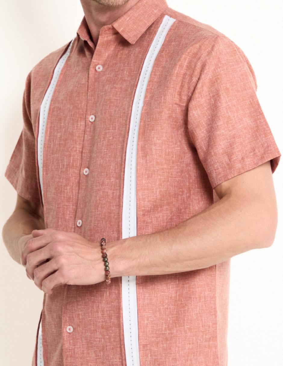 Camisa casual de algodón manga corta para hombre 4