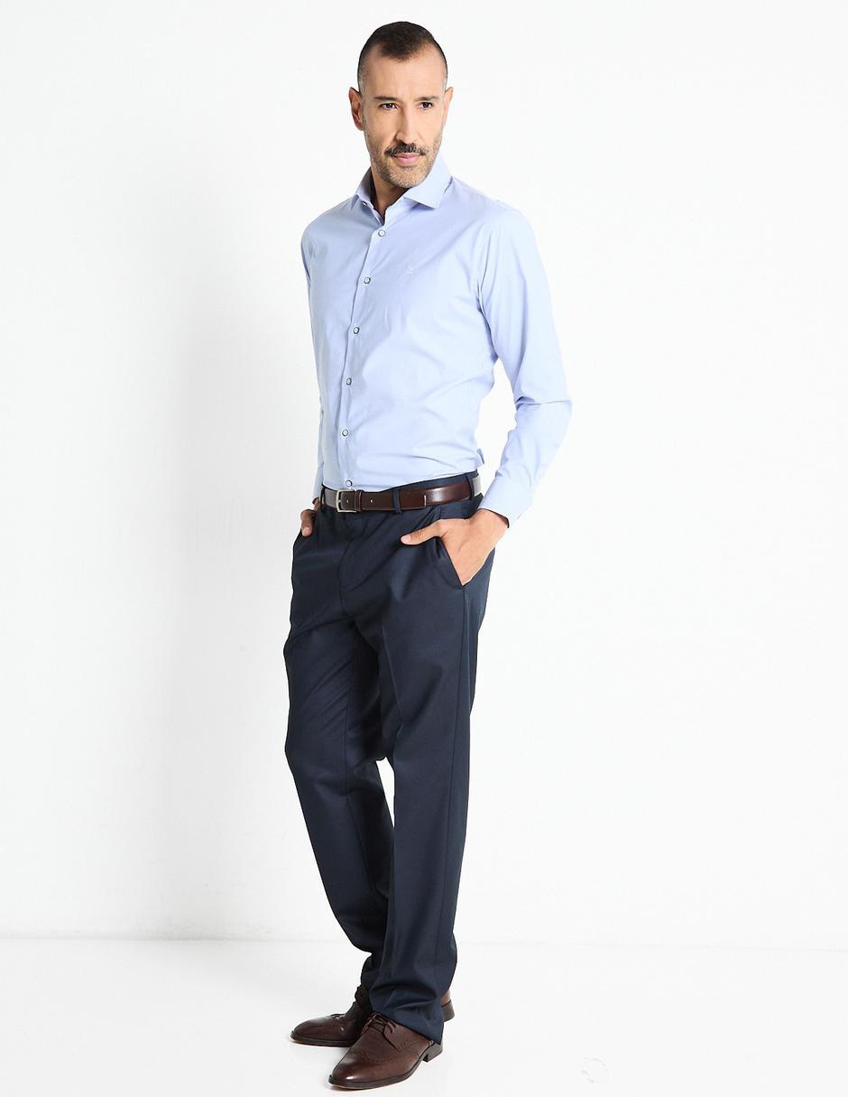 Camisa business casual manga larga para hombre 3