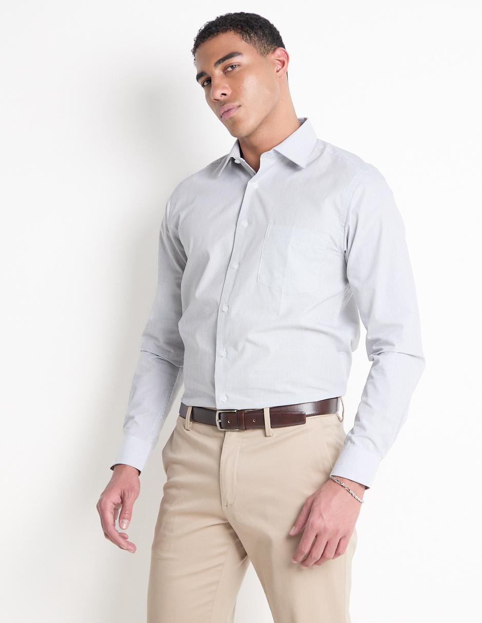 Camisa de vestir de algodón manga larga para hombre Camisa de vestir de algodón manga larga para hombre