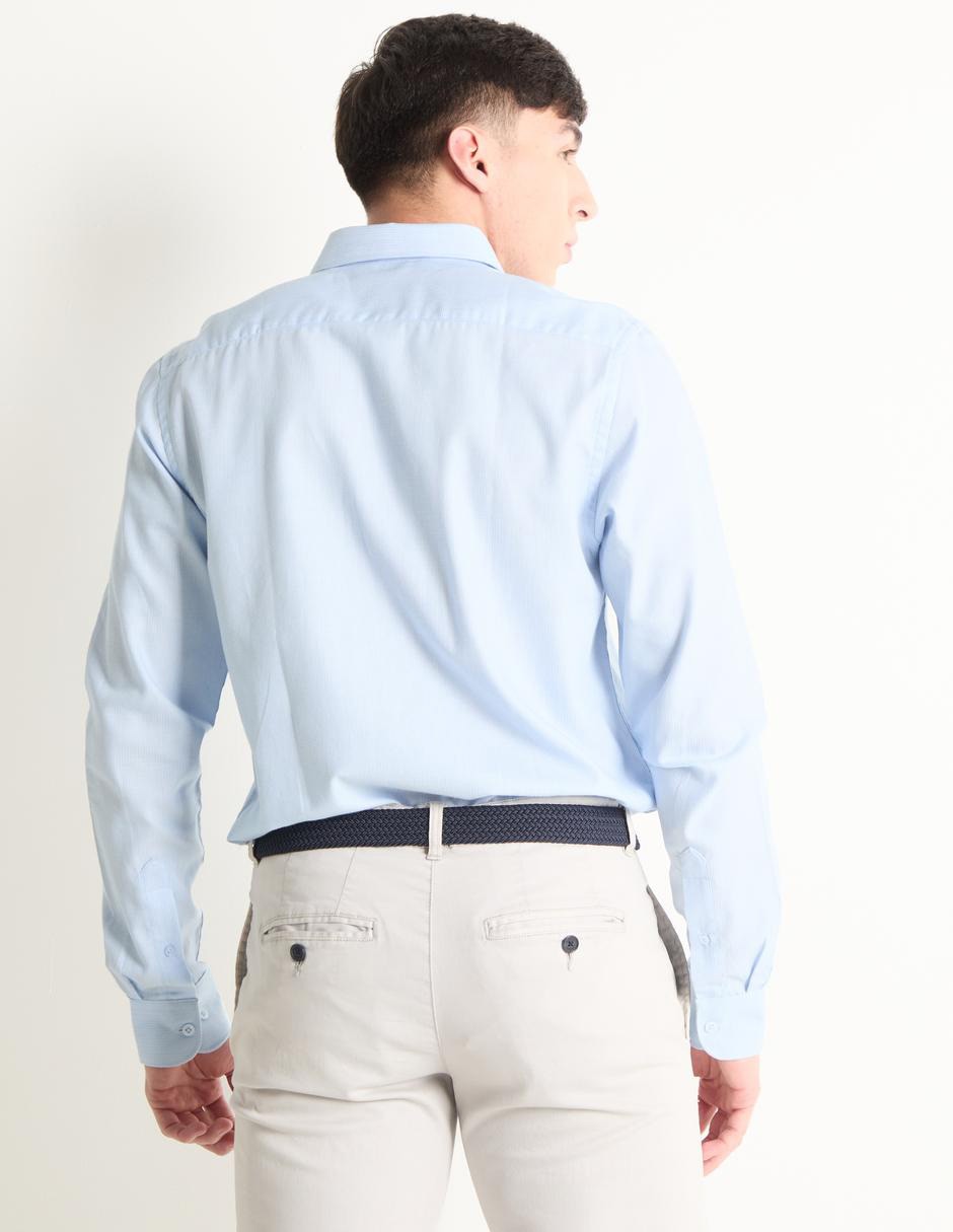 Camisa bussines casual de algodón manga larga para hombre 2