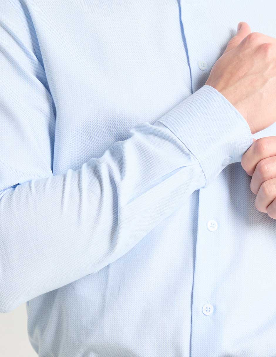 Camisa bussines casual de algodón manga larga para hombre 4