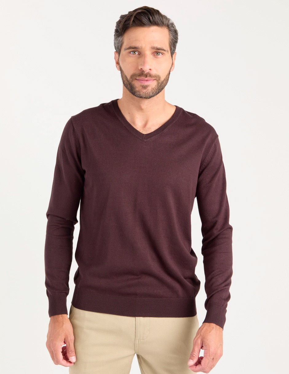 Suéter cuello V para hombre Suéter cuello V para hombre
