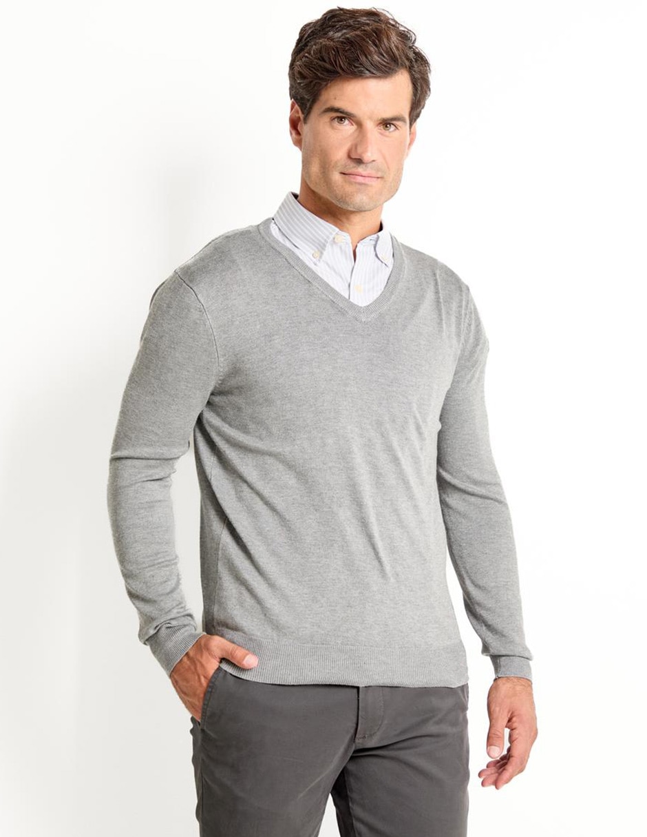 Suéter cuello V para hombre Suéter cuello V para hombre