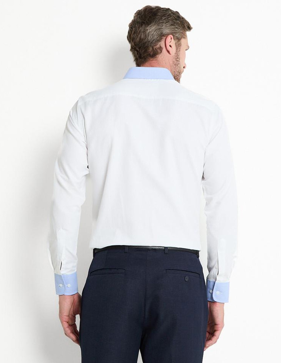 Camisa de vestir de algodón manga larga para hombre 2