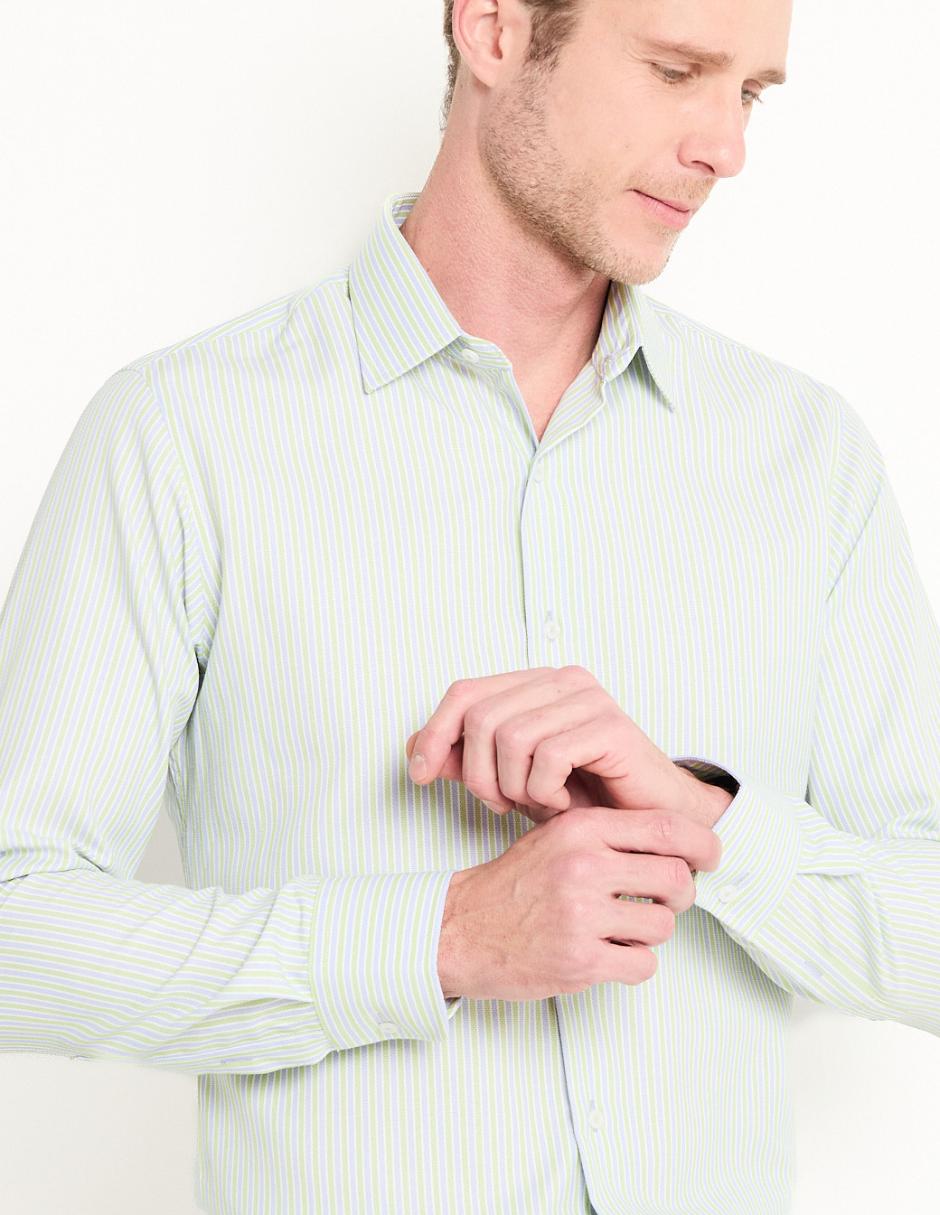 Camisa business casual de algodón manga larga para hombre 4