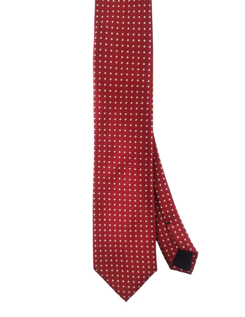 Corbata regular estampado lunares para hombre