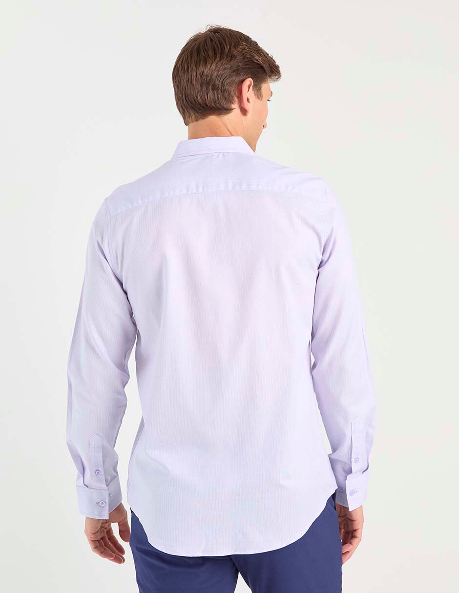Camisa de vestir de algodón manga larga para hombre 2