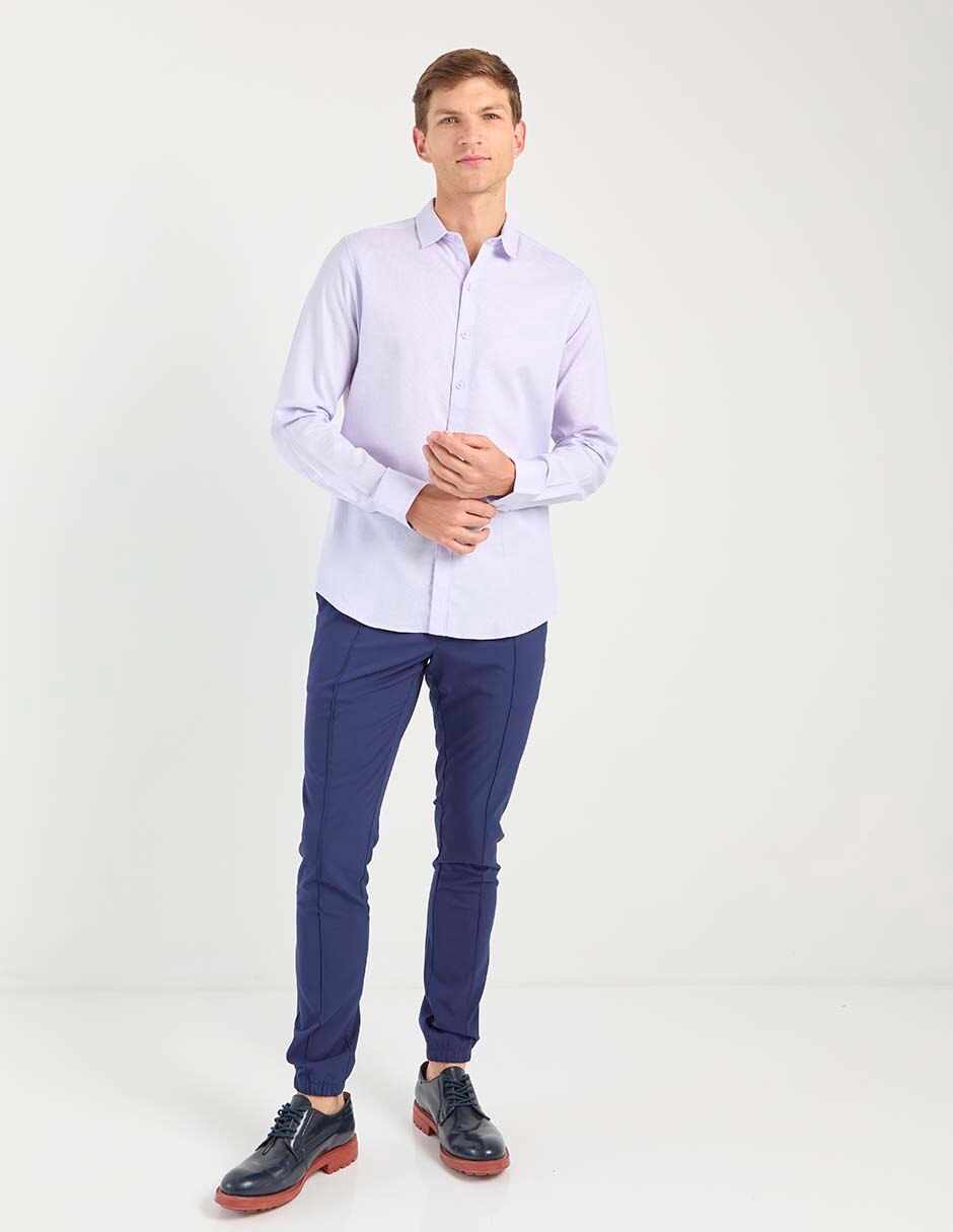 Camisa de vestir de algodón manga larga para hombre 3