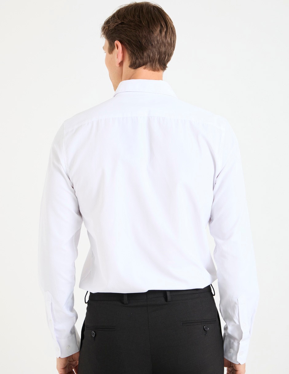 Camisa business casual de algodón manga larga para hombre 2