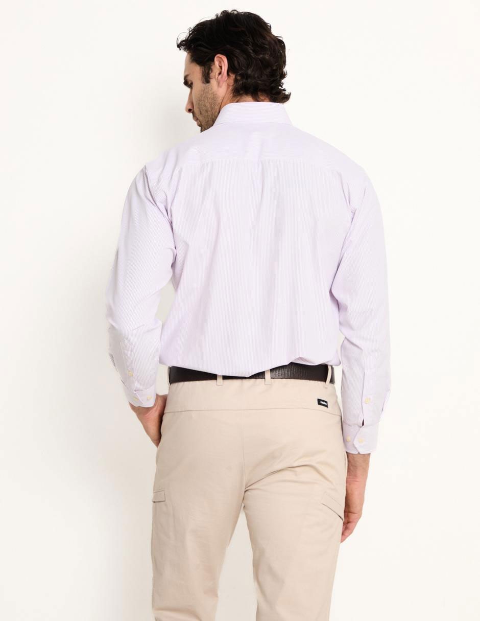 Camisa business casual de algodón manga larga para hombre 2