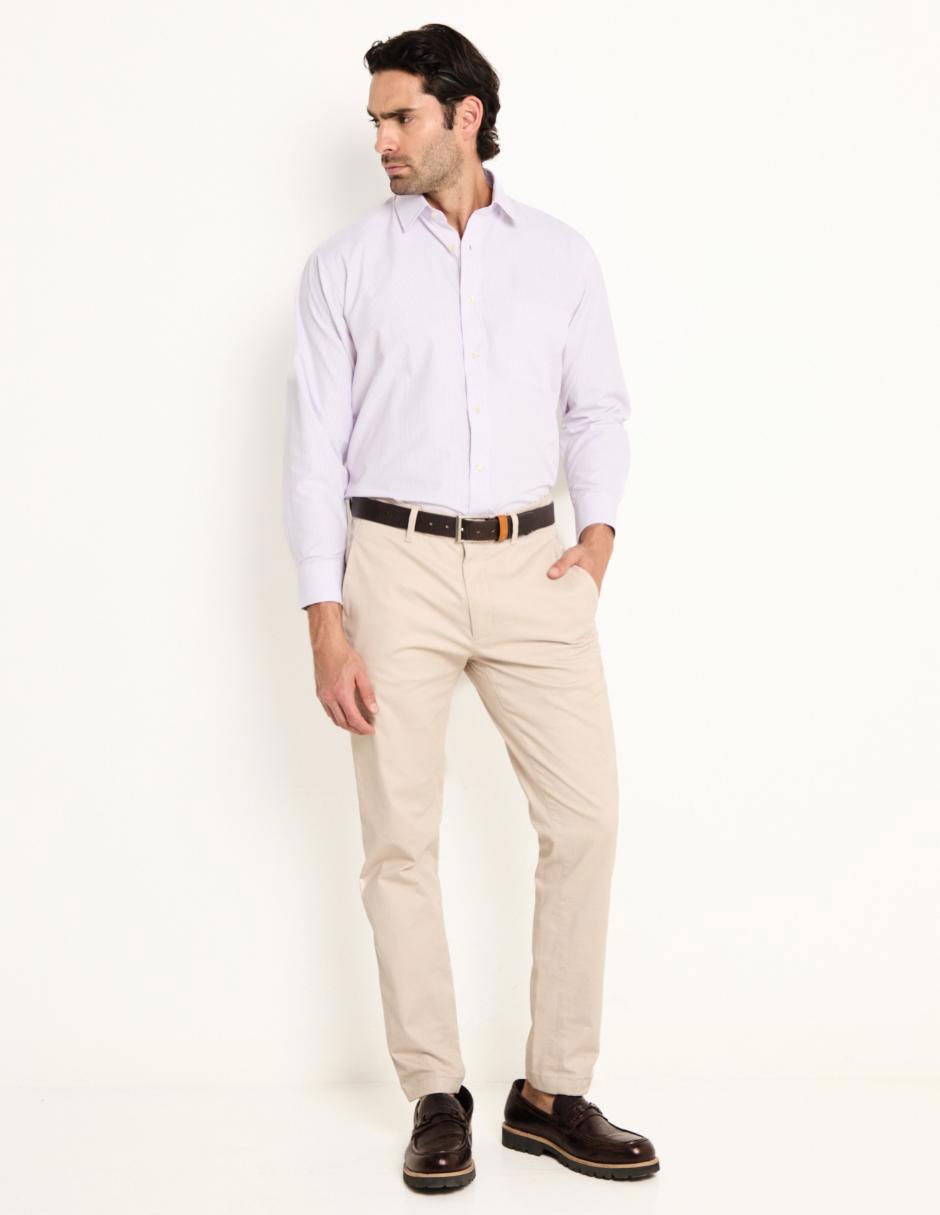 Camisa business casual de algodón manga larga para hombre 3