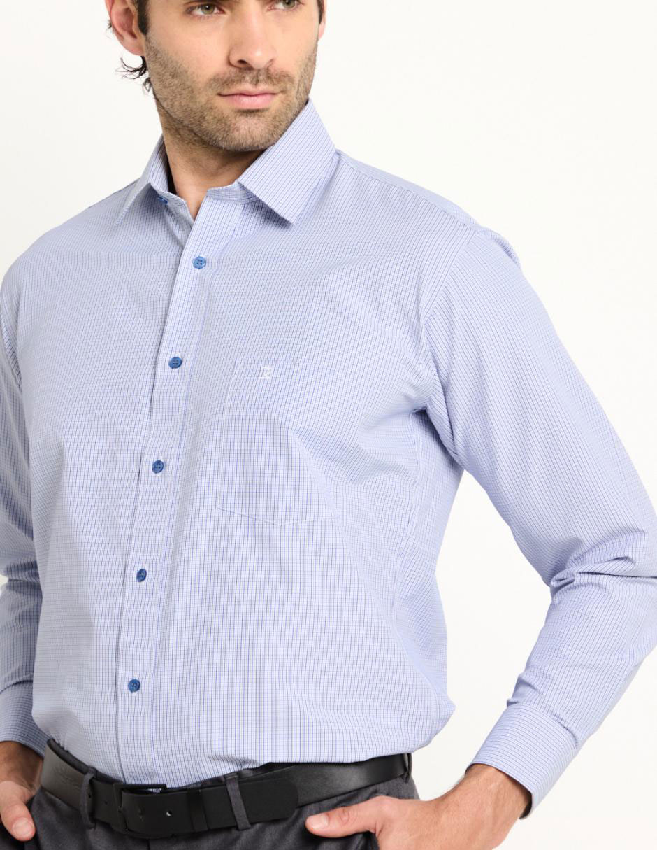 Camisa business casual manga larga para hombre 4