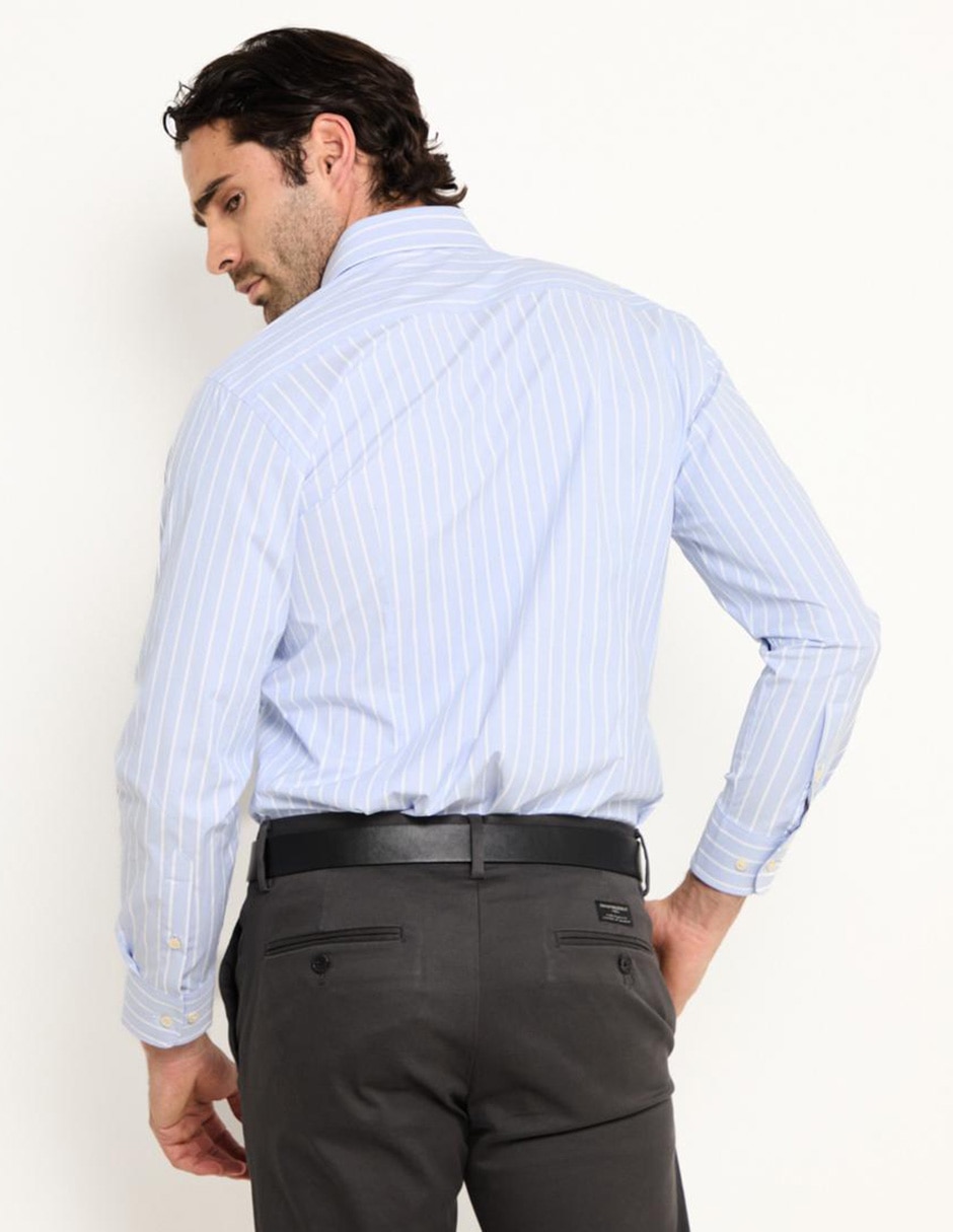 Camisa business casual manga larga para hombre 2