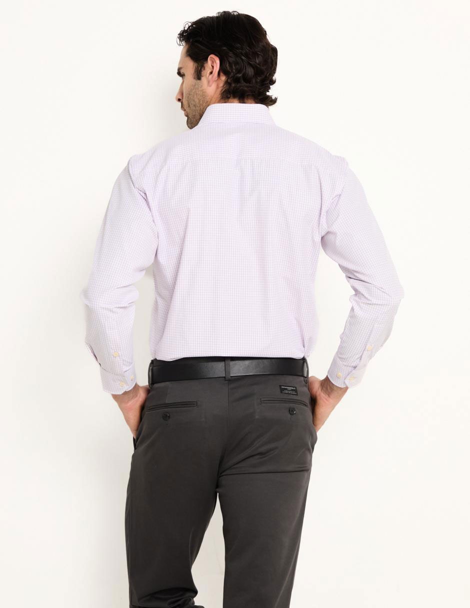 Camisa business casual de algodón manga larga para hombre 2