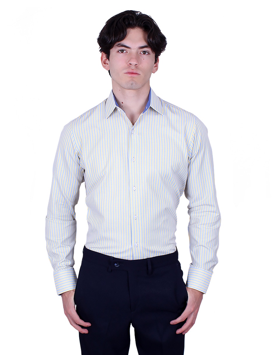 Camisa de vestir manga larga para hombre