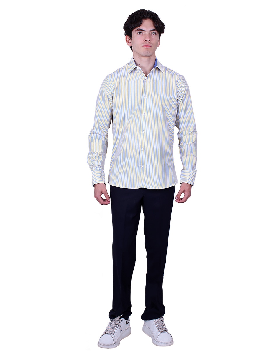 Camisa de vestir manga larga para hombre 4