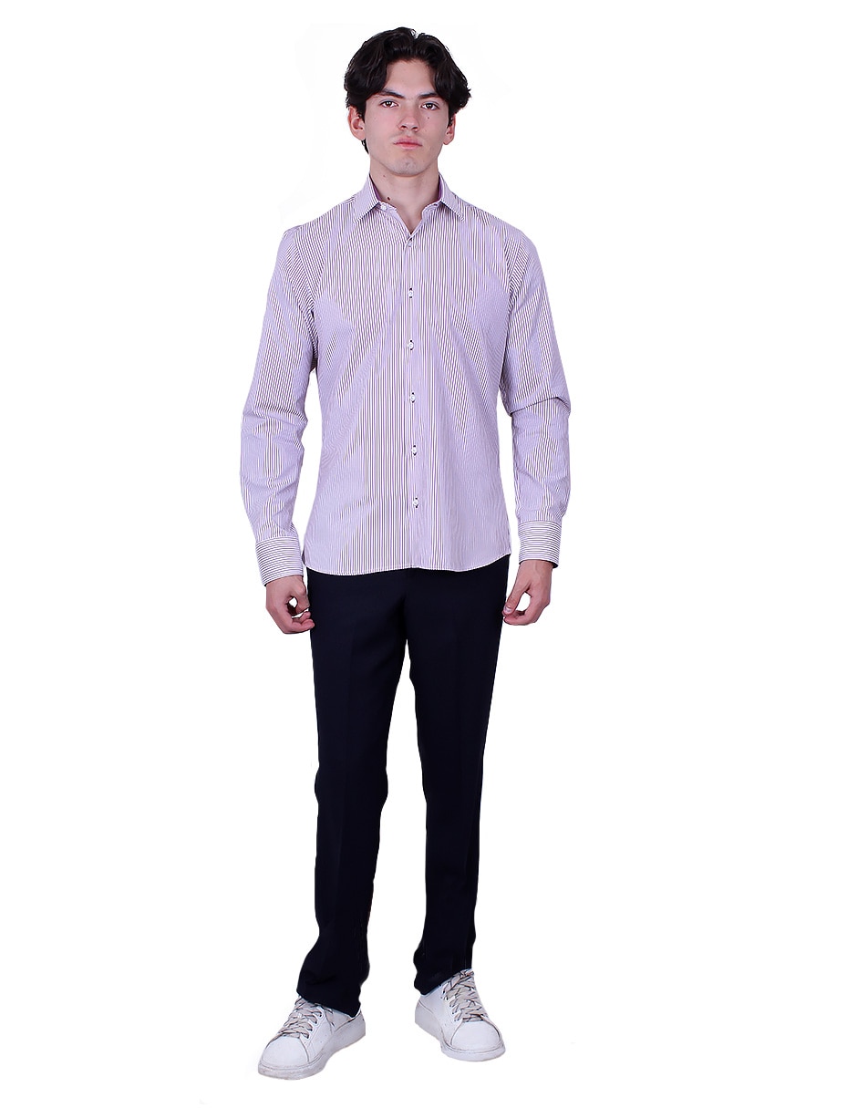 Camisa de vestir manga larga para hombre 4