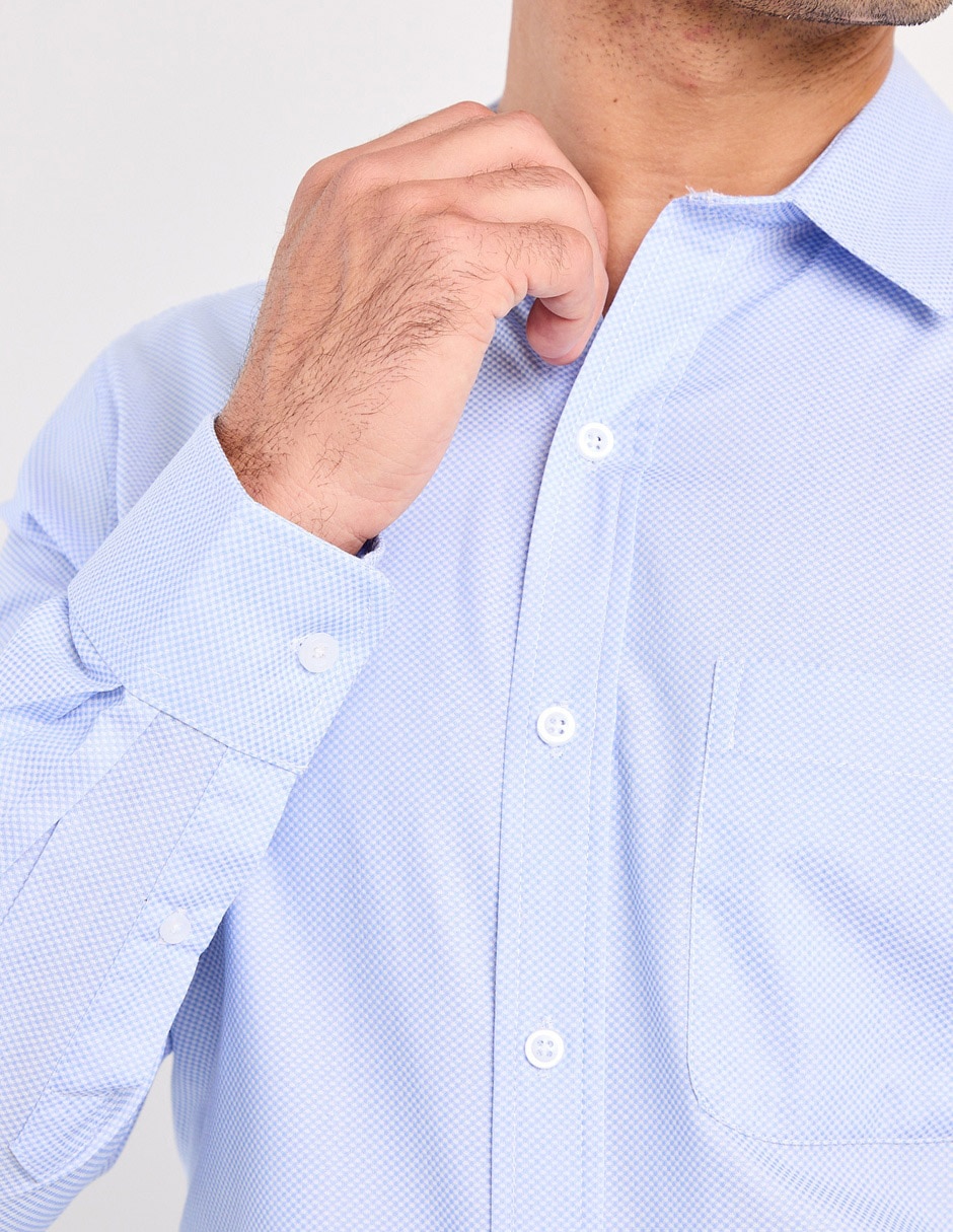 Camisa de vestir de algodón manga larga para hombre 4