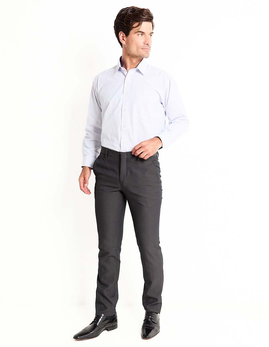 Camisa business casual de algodón manga larga para hombre 3