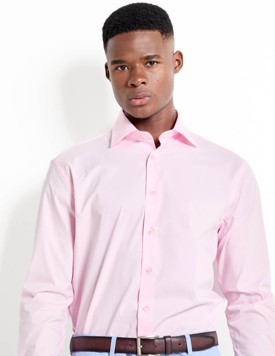 Camisa casual de algodón manga larga para hombre