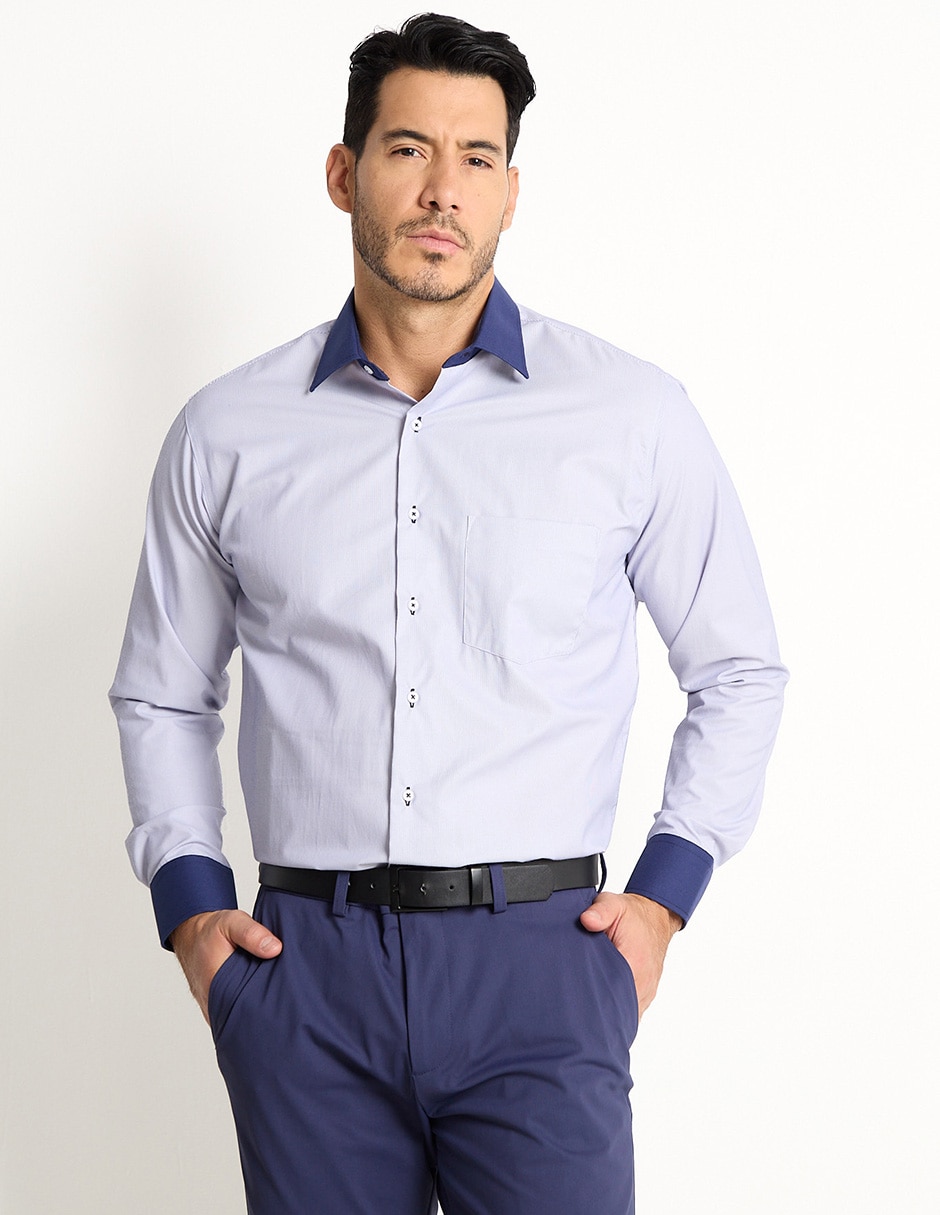 Camisa de vestir manga larga para hombre