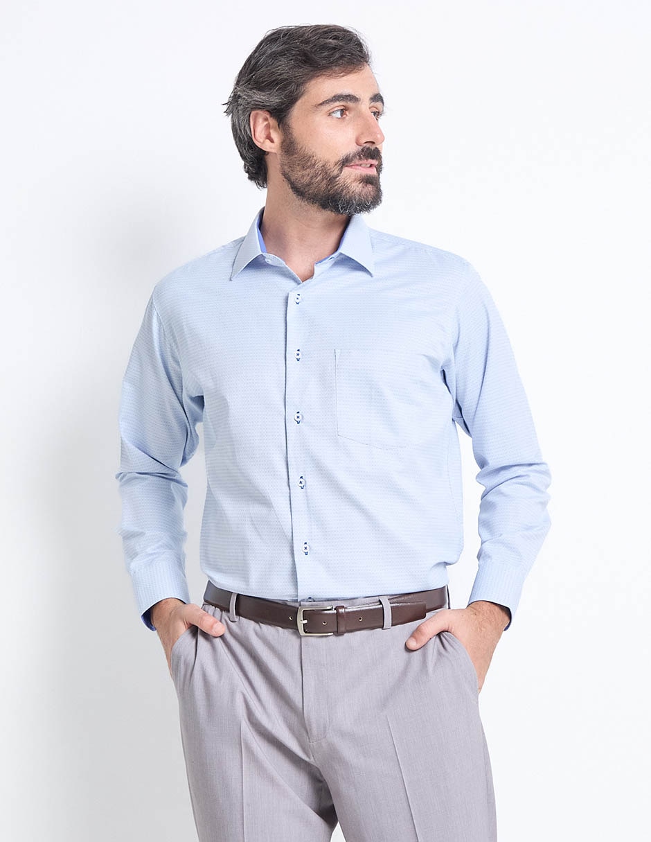 Camisa de vestir manga larga para hombre
