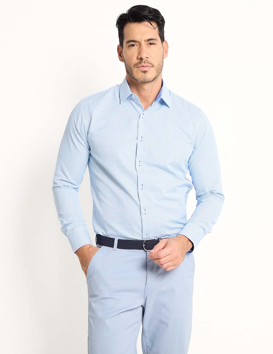 Camisa de vestir manga larga para hombre