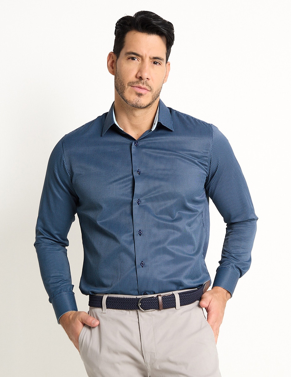 Camisa de vestir manga larga para hombre