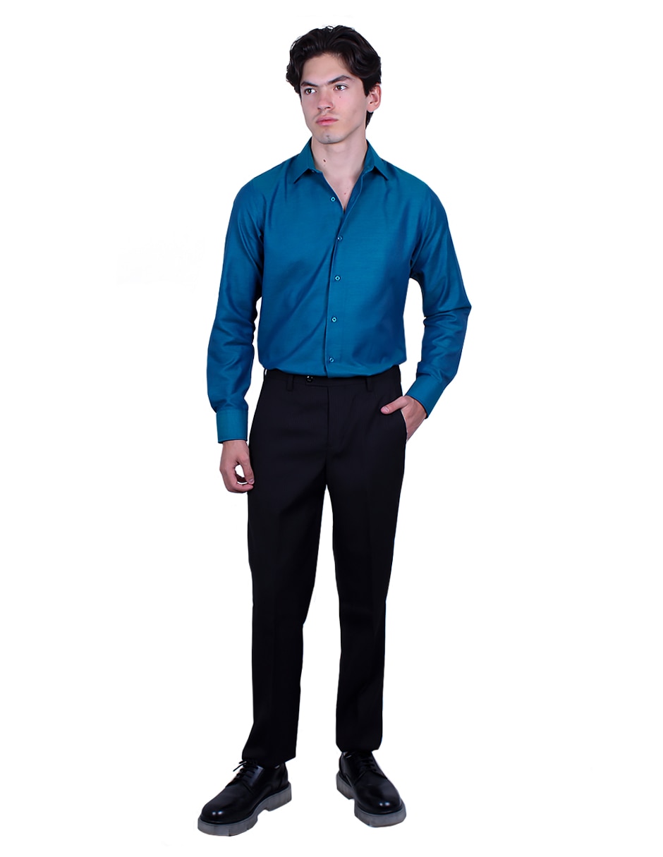 Camisa de vestir manga larga para hombre 4