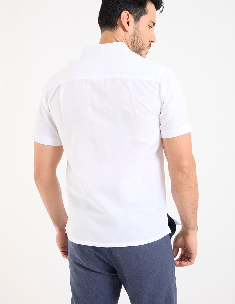 Camisa casual de algodón manga corta para hombre 2