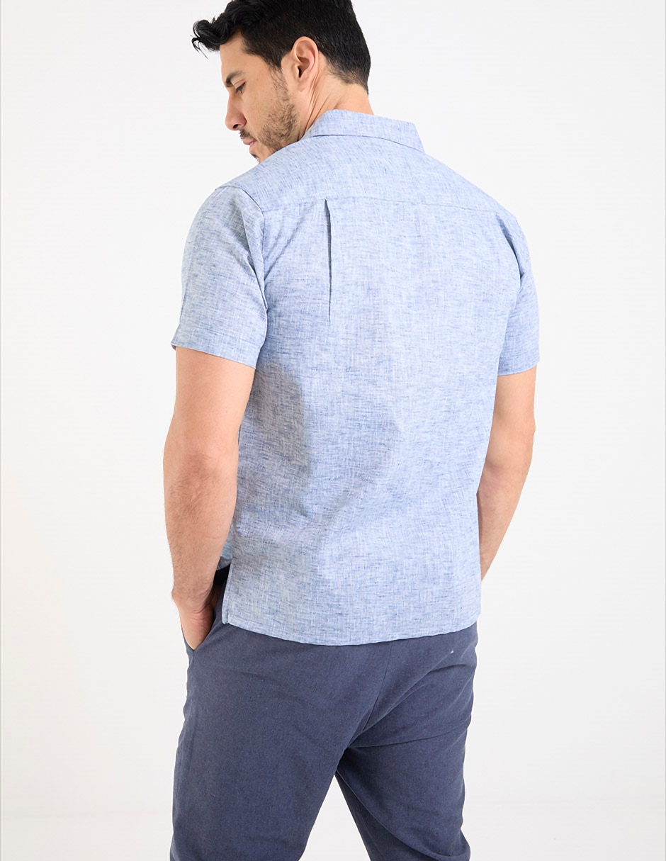Camisa casual de algodón manga corta para hombre 2