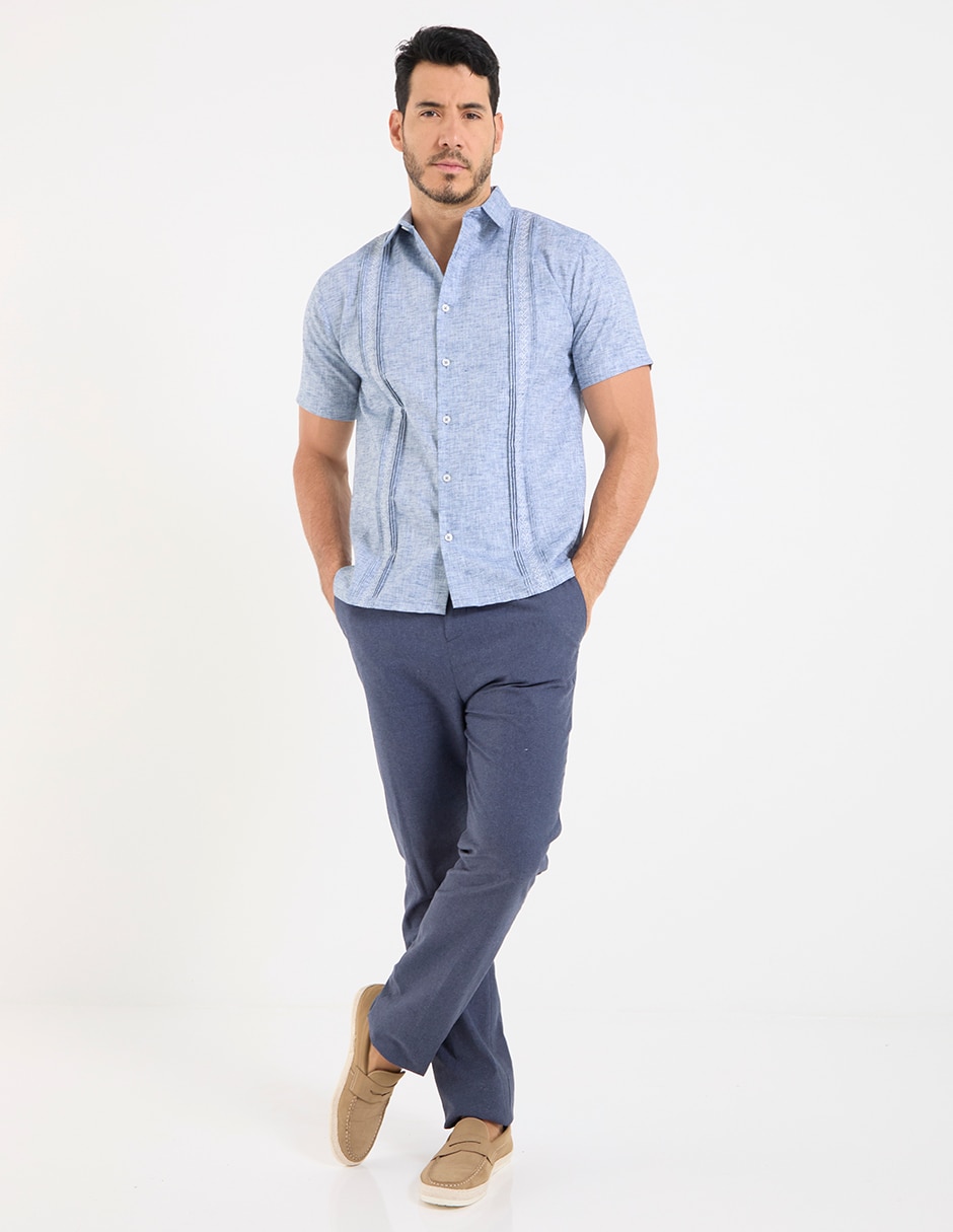 Camisa casual de algodón manga corta para hombre 3