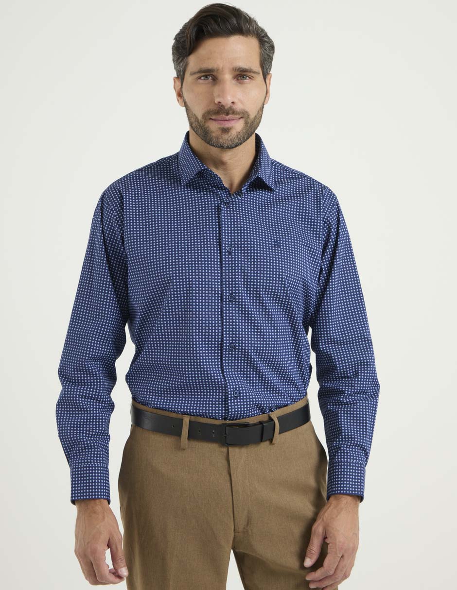 Camisa de vestir de algodón manga larga para hombre Camisa de vestir de algodón manga larga para hombre