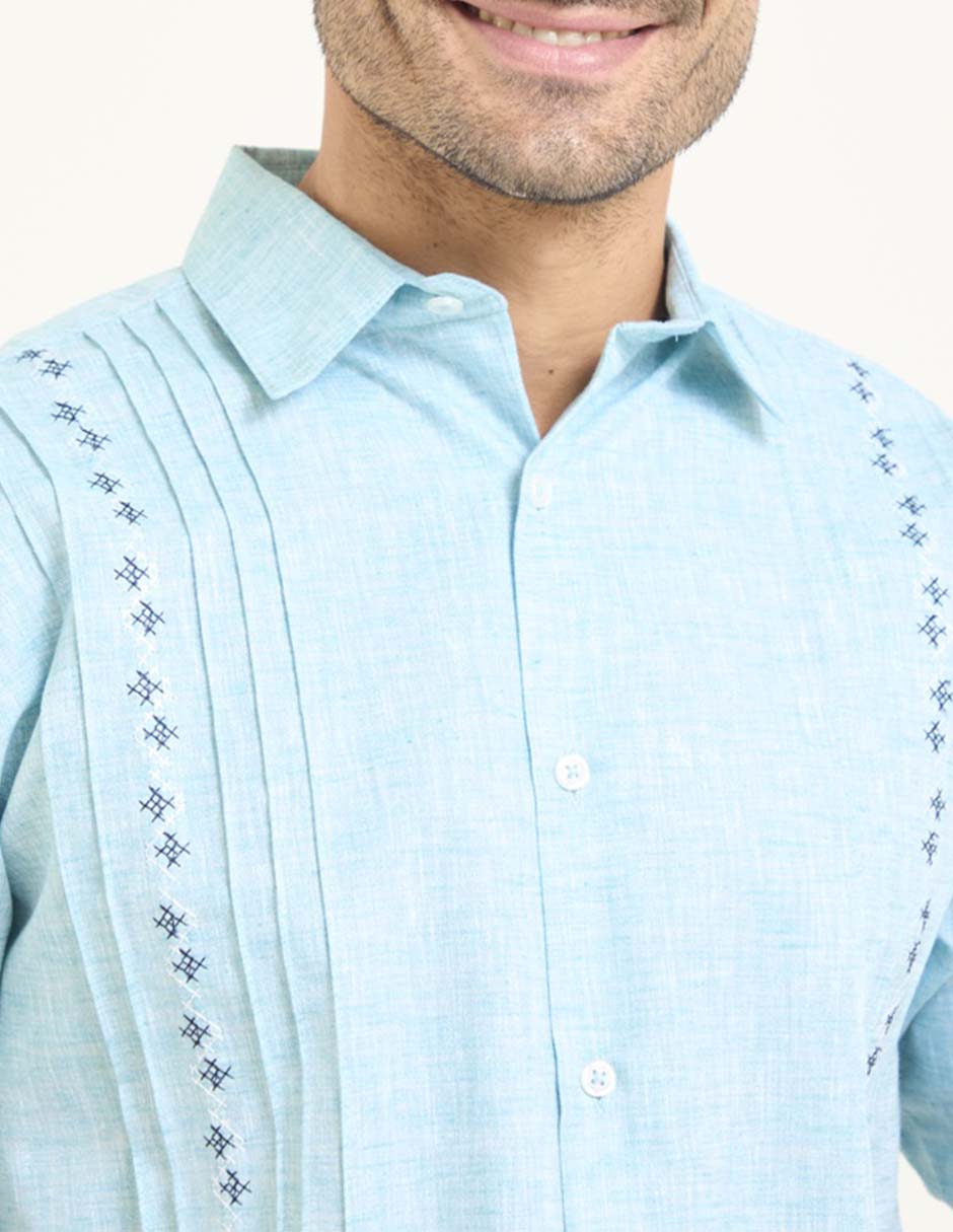 Guayabera manga corta para hombre 4