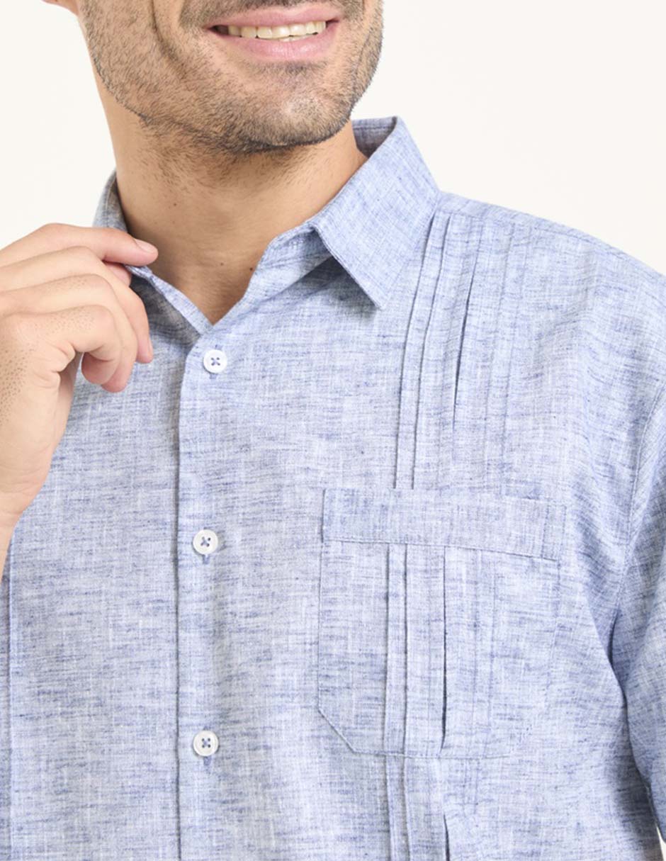 Guayabera manga corta para hombre 4