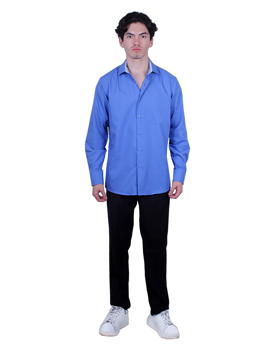 Camisa formal manga larga para hombre 2