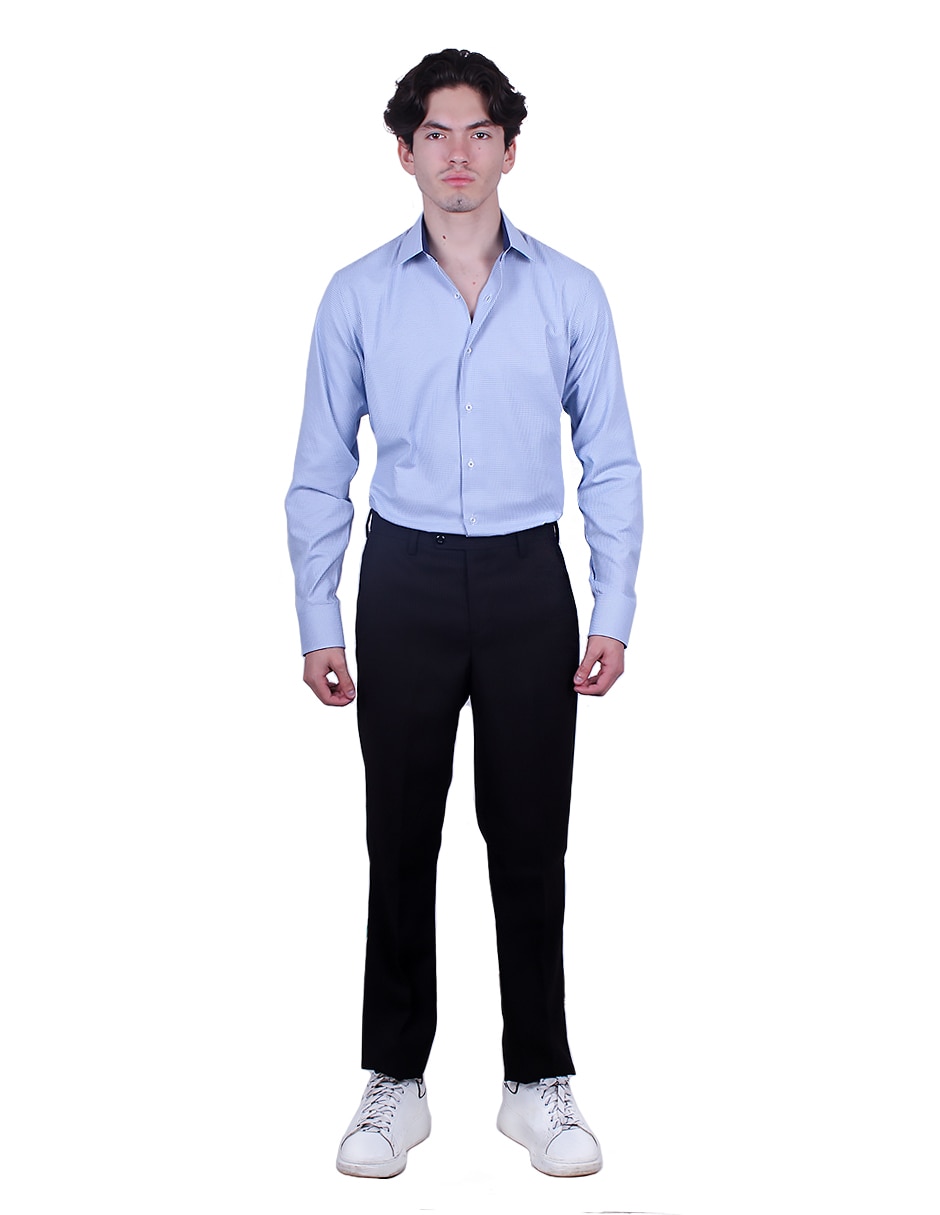 Camisa formal manga larga para hombre 2