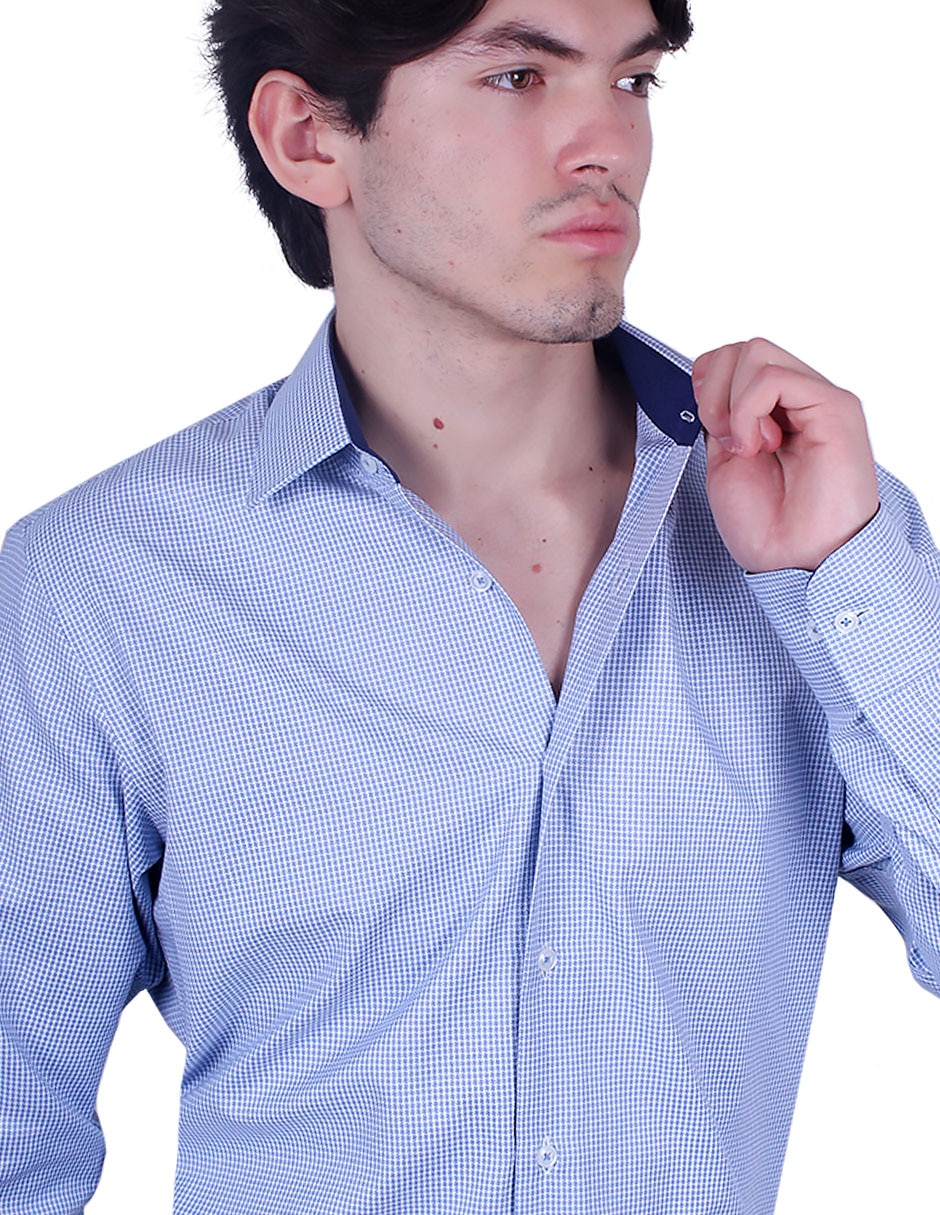 Camisa formal manga larga para hombre 4
