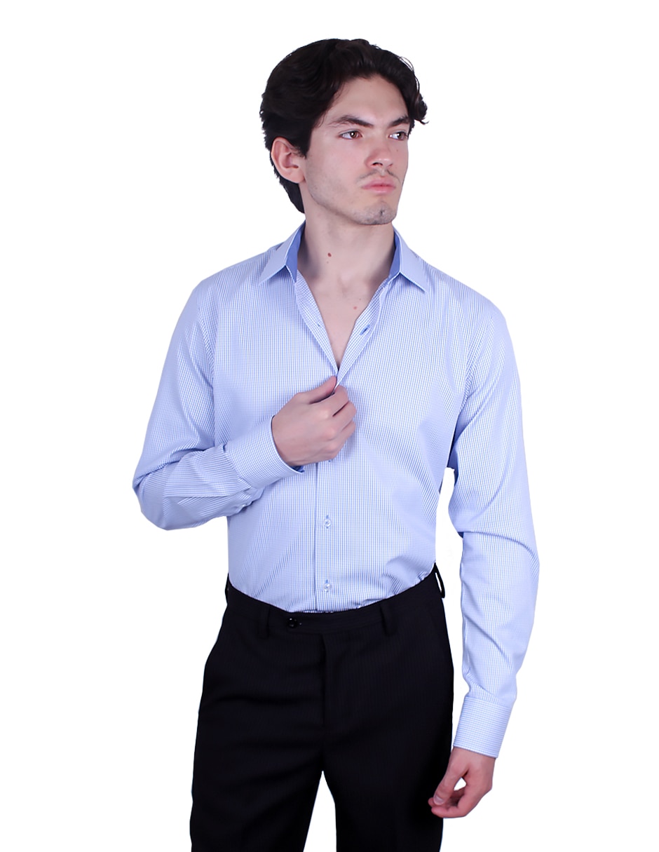 Camisa formal manga larga para hombre