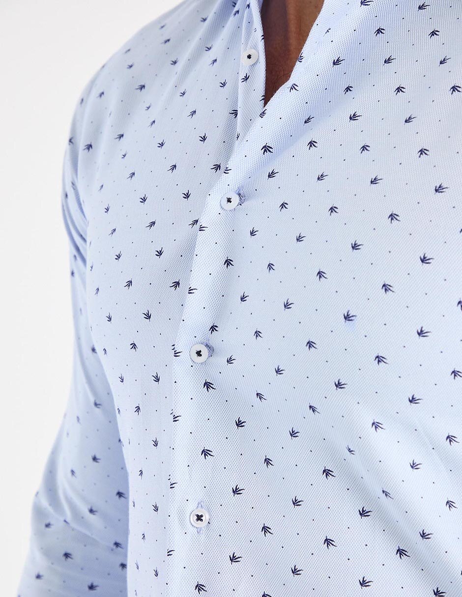 Camisa business casual de algodón manga larga para hombre 4